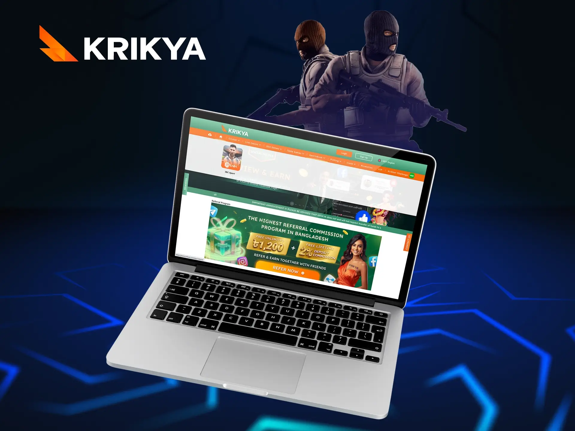 Dota 2, Valorant, CS:GO all these disciplines are available at Krikya.