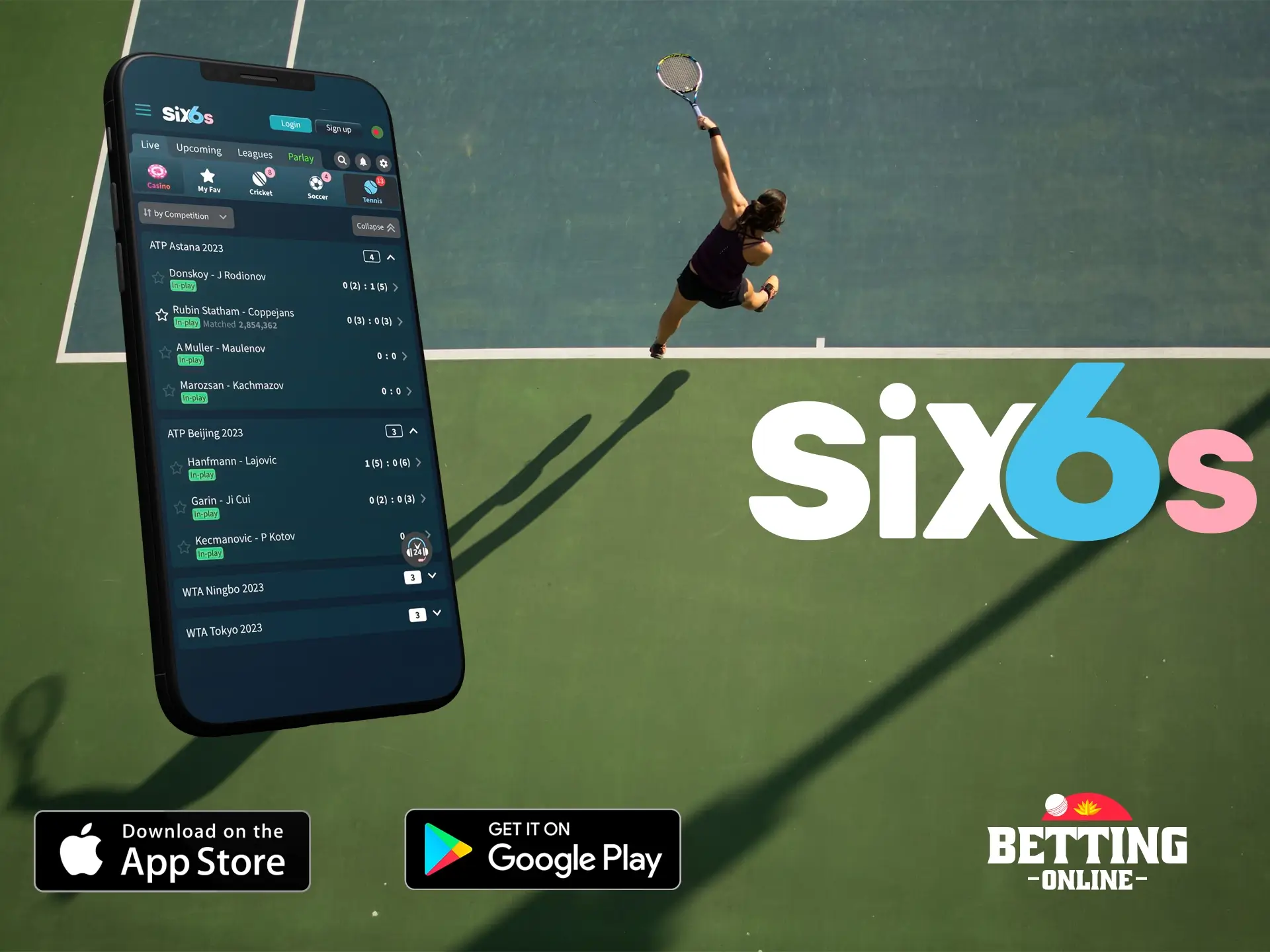 Six6s app is familiar to its users due to the sheer number of sports disciplines.
