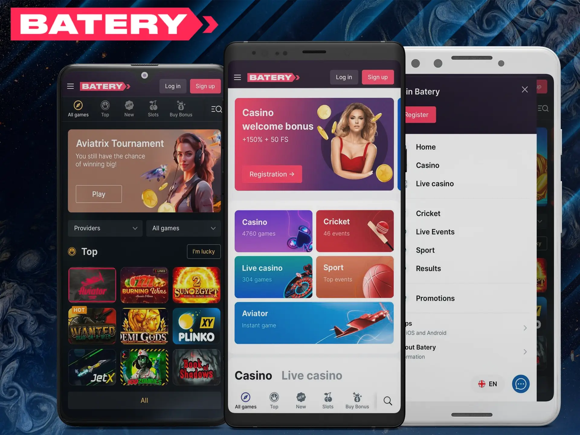 Most Android devices already have the Batery mobile app available for download.