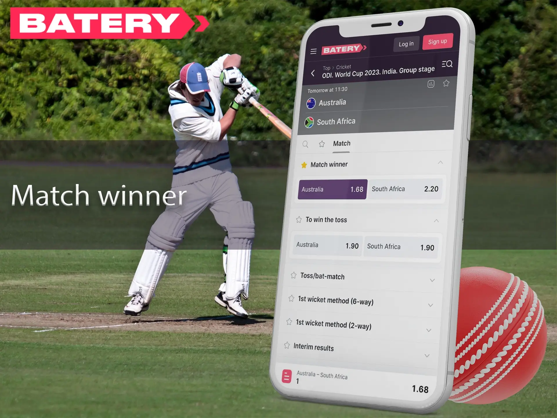 Bet on your favourite team, which is the favourite to win with Batery.