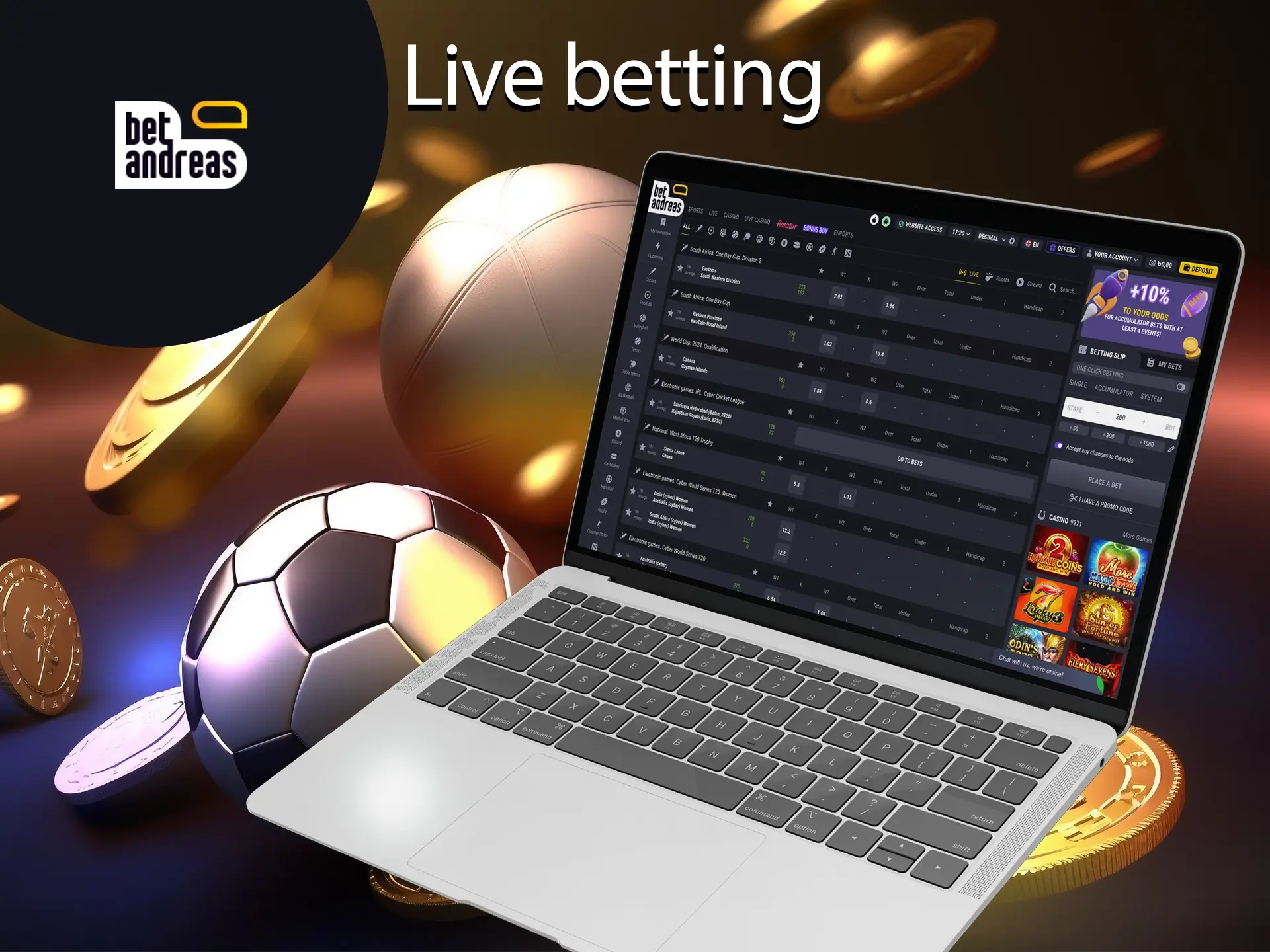 Watch the match online and place your bets, it's very convenient with BetAndreas.