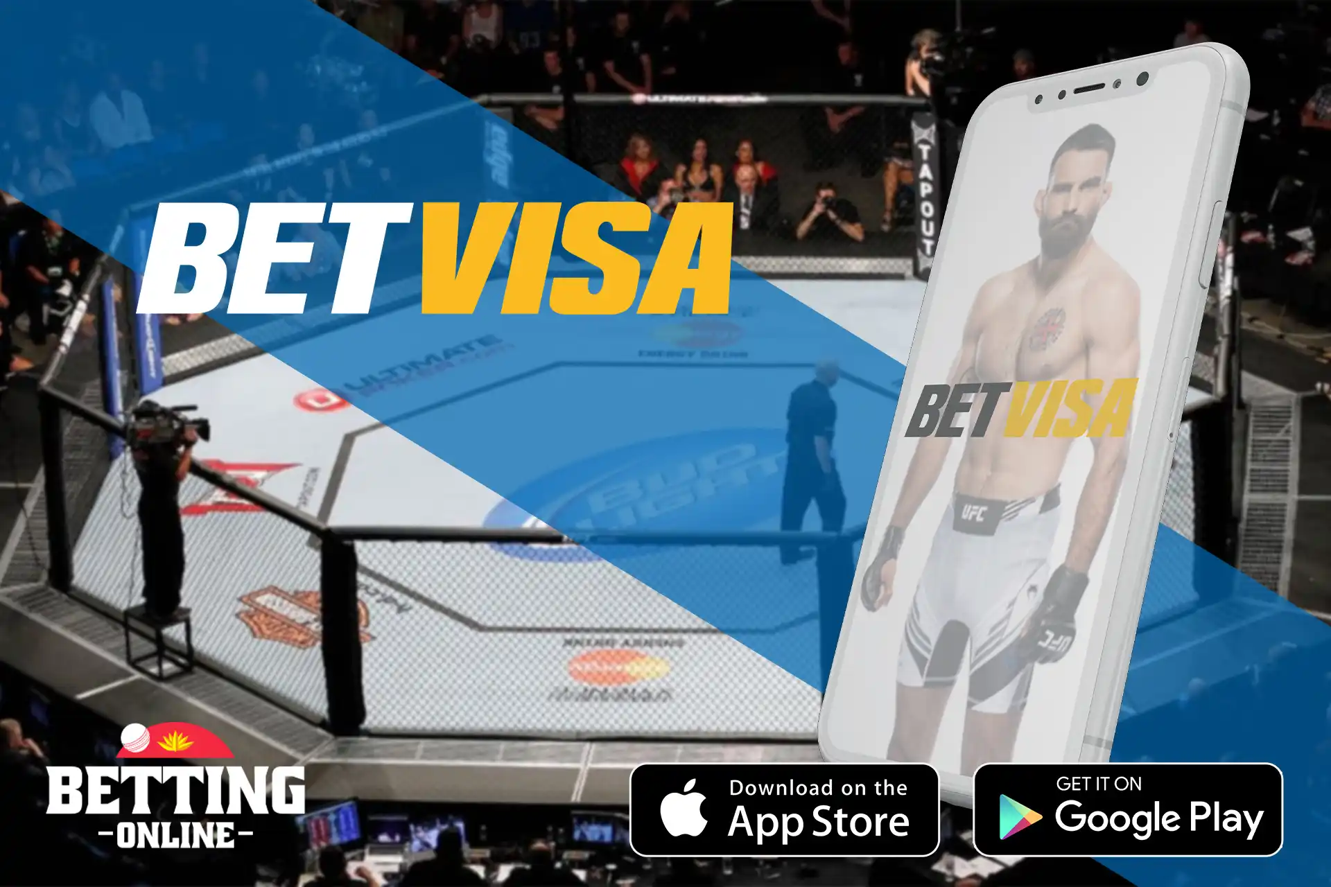 Download the Betvisa app or go online to bet on UFC.
