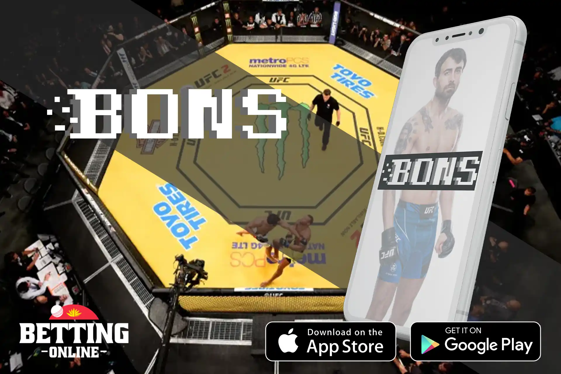 Bet on UFC on the Bons website and win money.