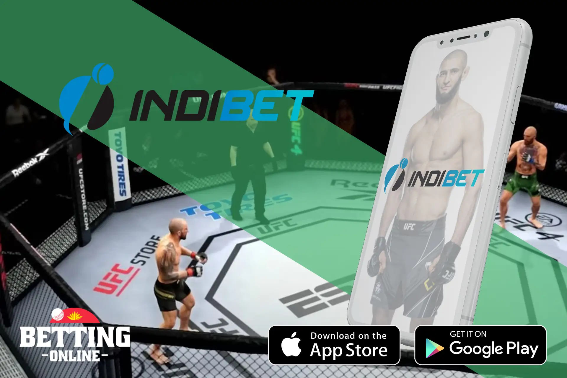 Betting on the outcome of the UFC match is offered by bookmaker Indibet in Bangladesh.