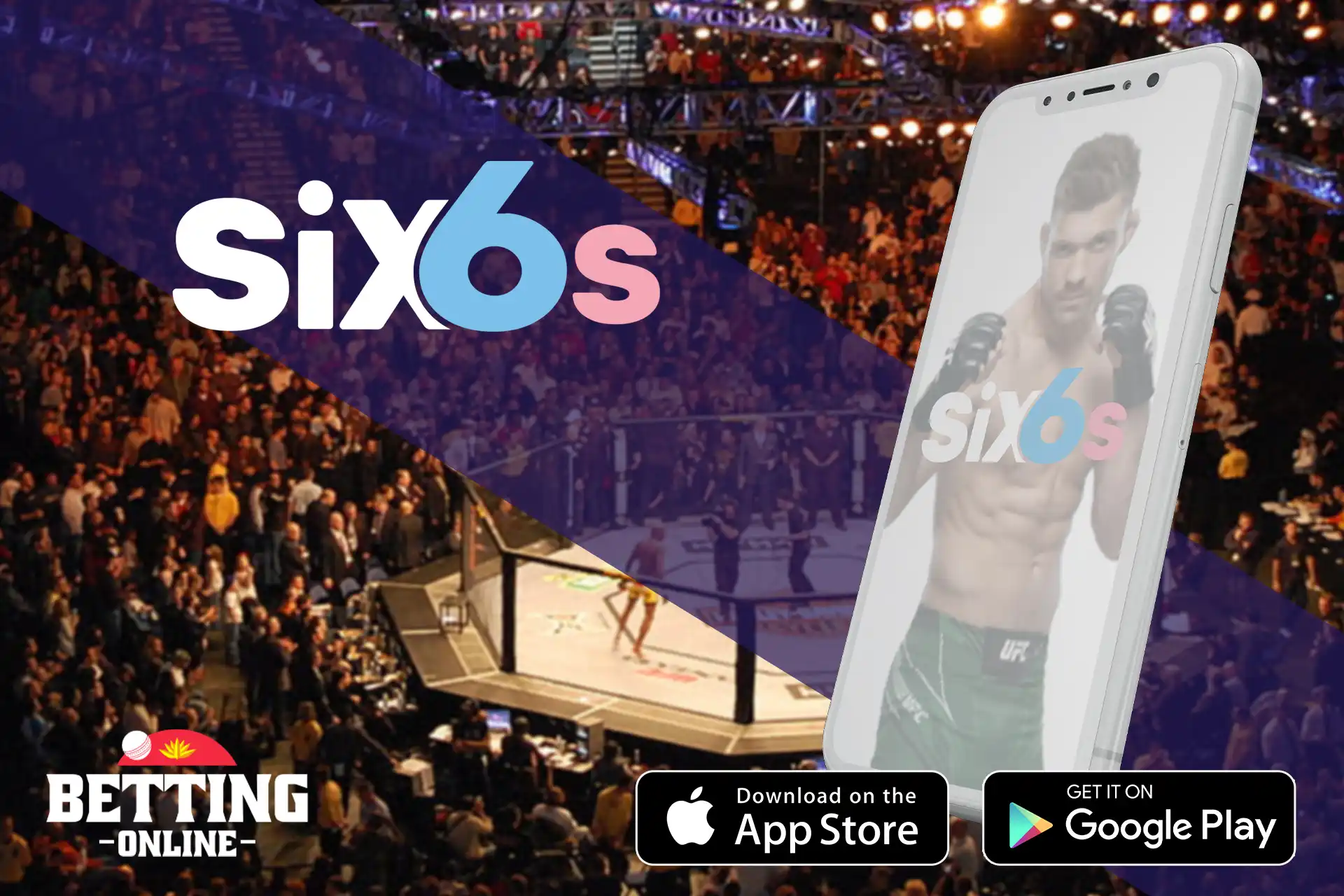 Bet on the UFC from the mobile version of the Six6s website or app.