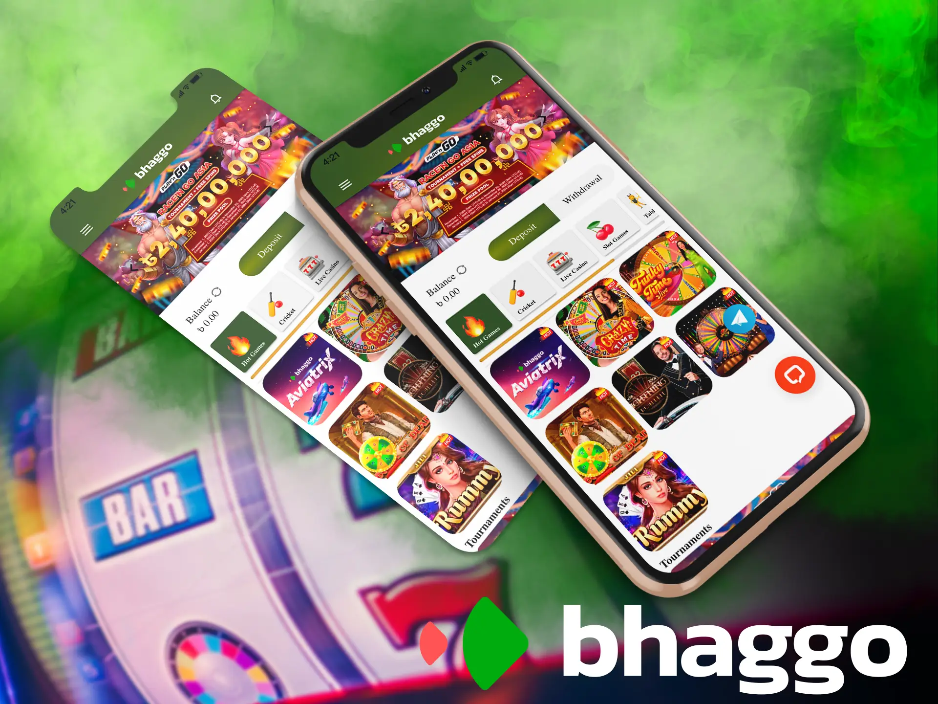 Bhaggo has a unique smartphone software in which you get all the features of the site only faster.