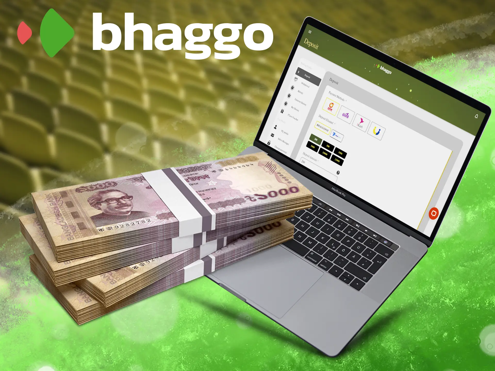 Our simple guide will help players from Bangladesh to fund money to their accounts and start betting in Bhaggo.