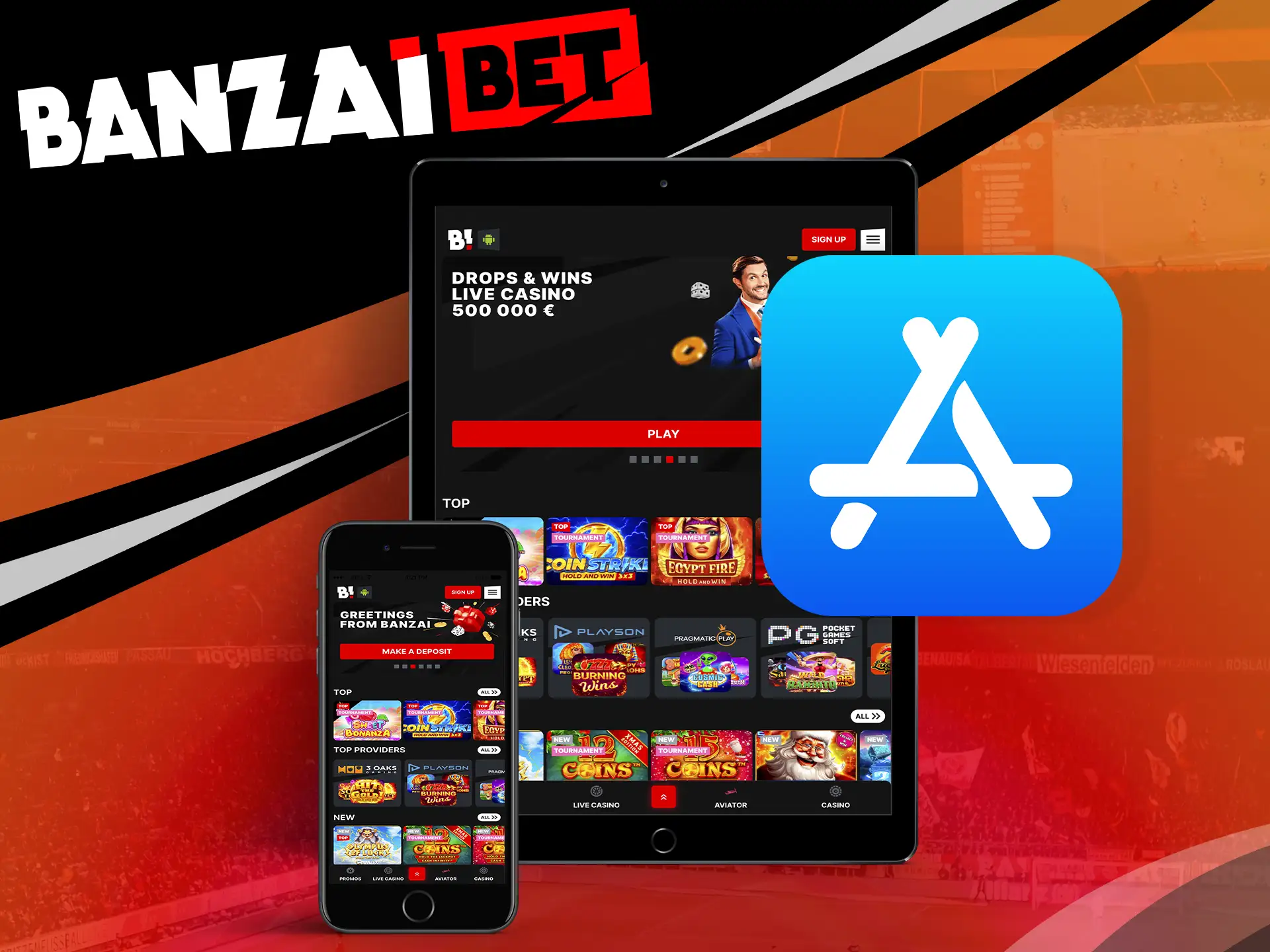 The Banzai App software for Apple provides an enjoyable experience for players, similar to the Android platform, and also runs faster.
