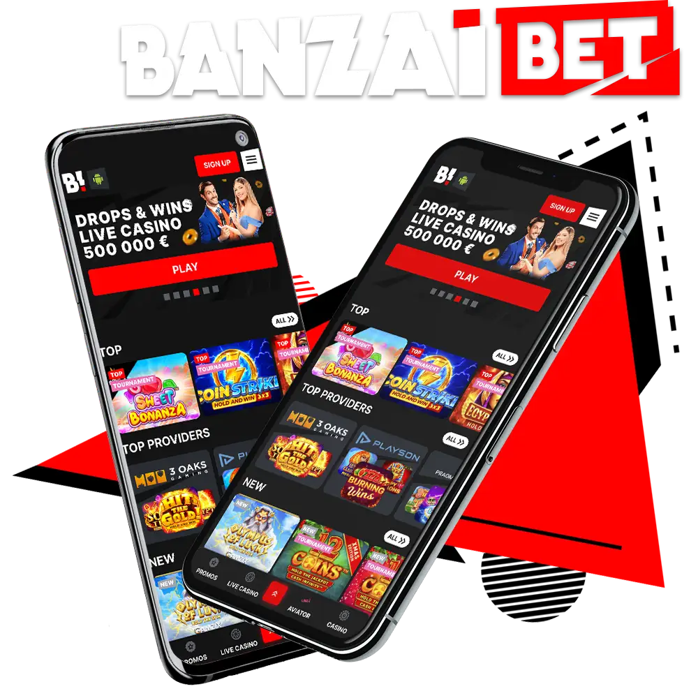 Banzai Bet values all of its players regardless of location, offers games only from trusted providers, and has well-designed smartphone software.