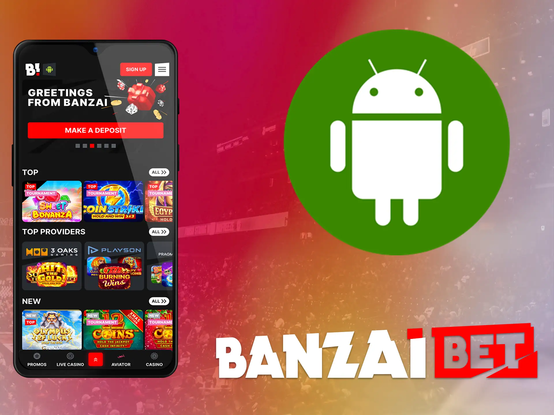 For ease of play, try a special application Banzai App for this operating system, it has a similar interface to the site.