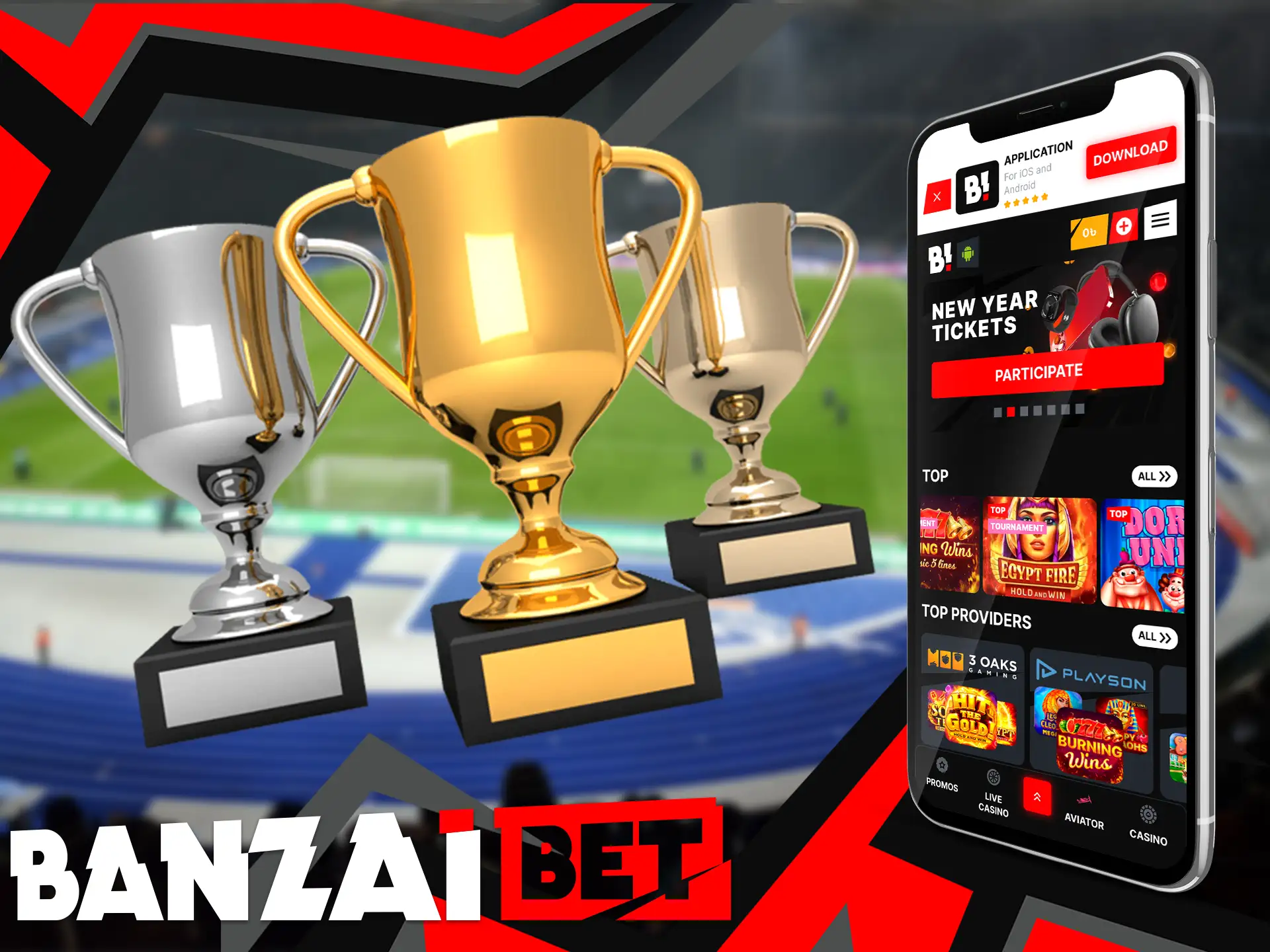 To increase your chances of winning, your choice should be centered on Banzai Bet, it offers high odds.