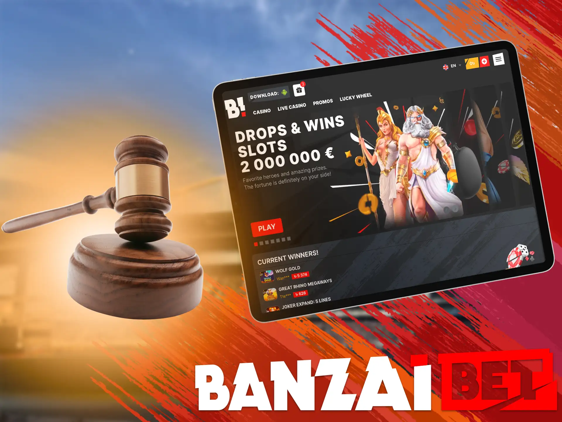 Banzai Bet is a world renowned bookmaker operating legally, licensed by the Curacao E-Gaming Commission.
