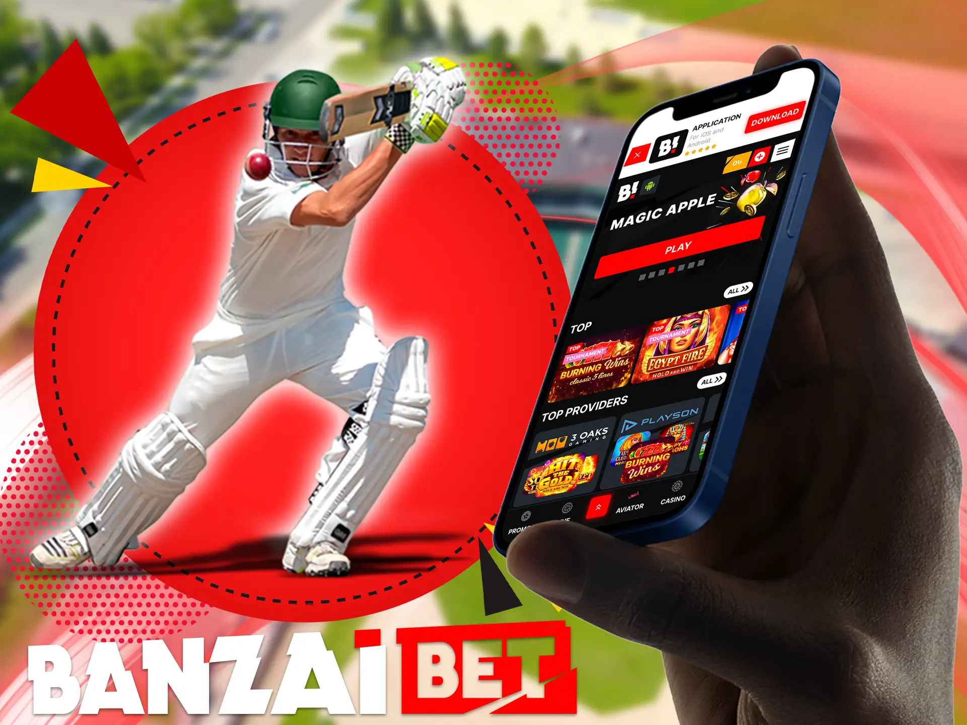 Cricket betting is incredibly popular in Bangladesh, you can place them in real time and get high odds on Banzai Bet.