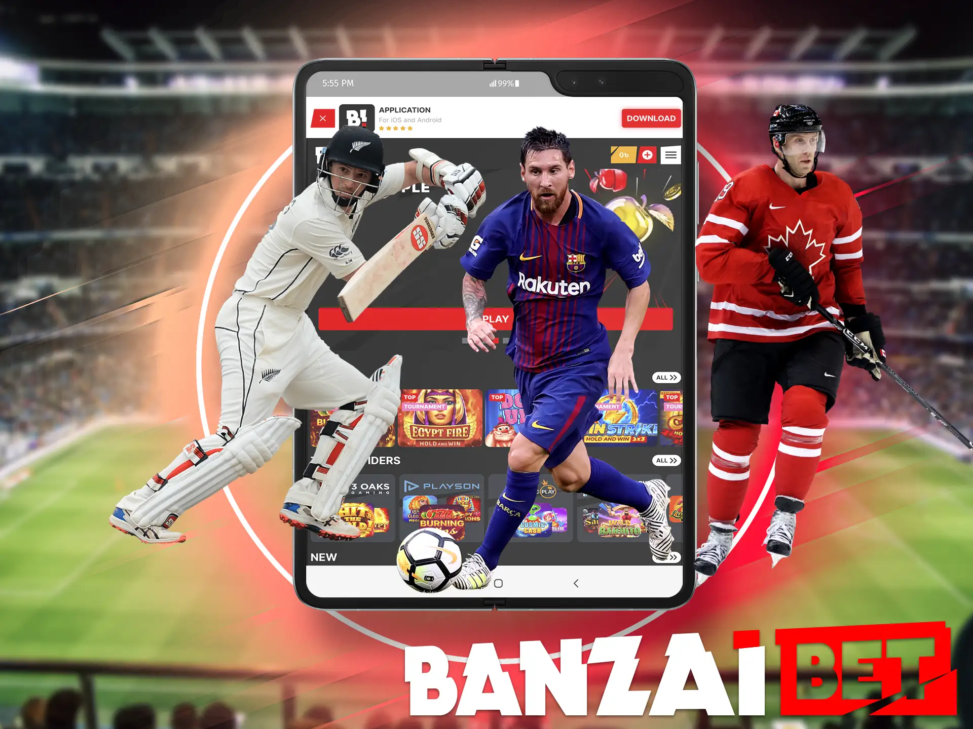 You'll find plenty of interesting markets and keep up to date with the latest sporting events at Banzai Bet.