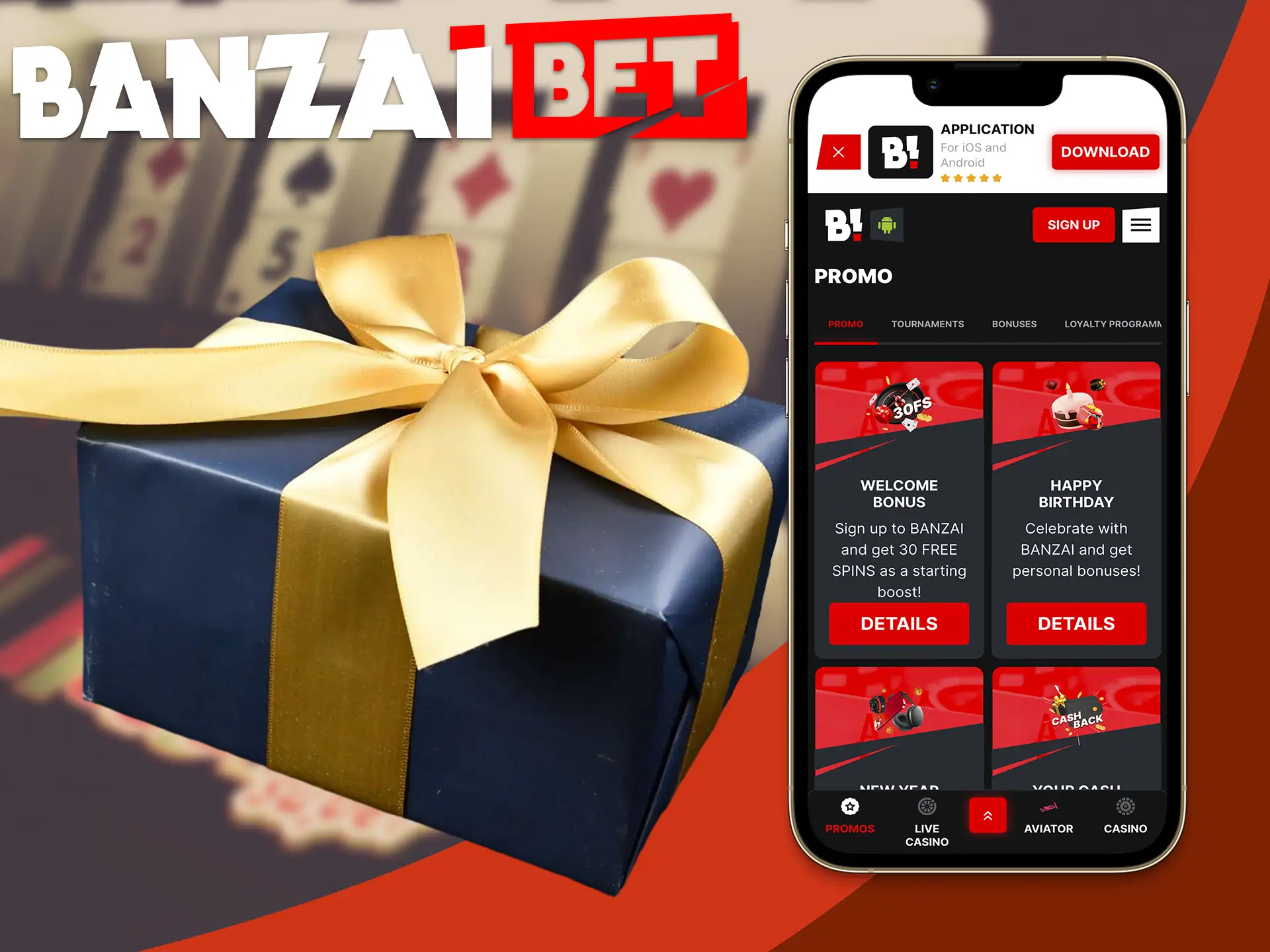 New users will receive a nice compliment from Banzai Bet for creating an account, it can be used in both casino and sports betting.