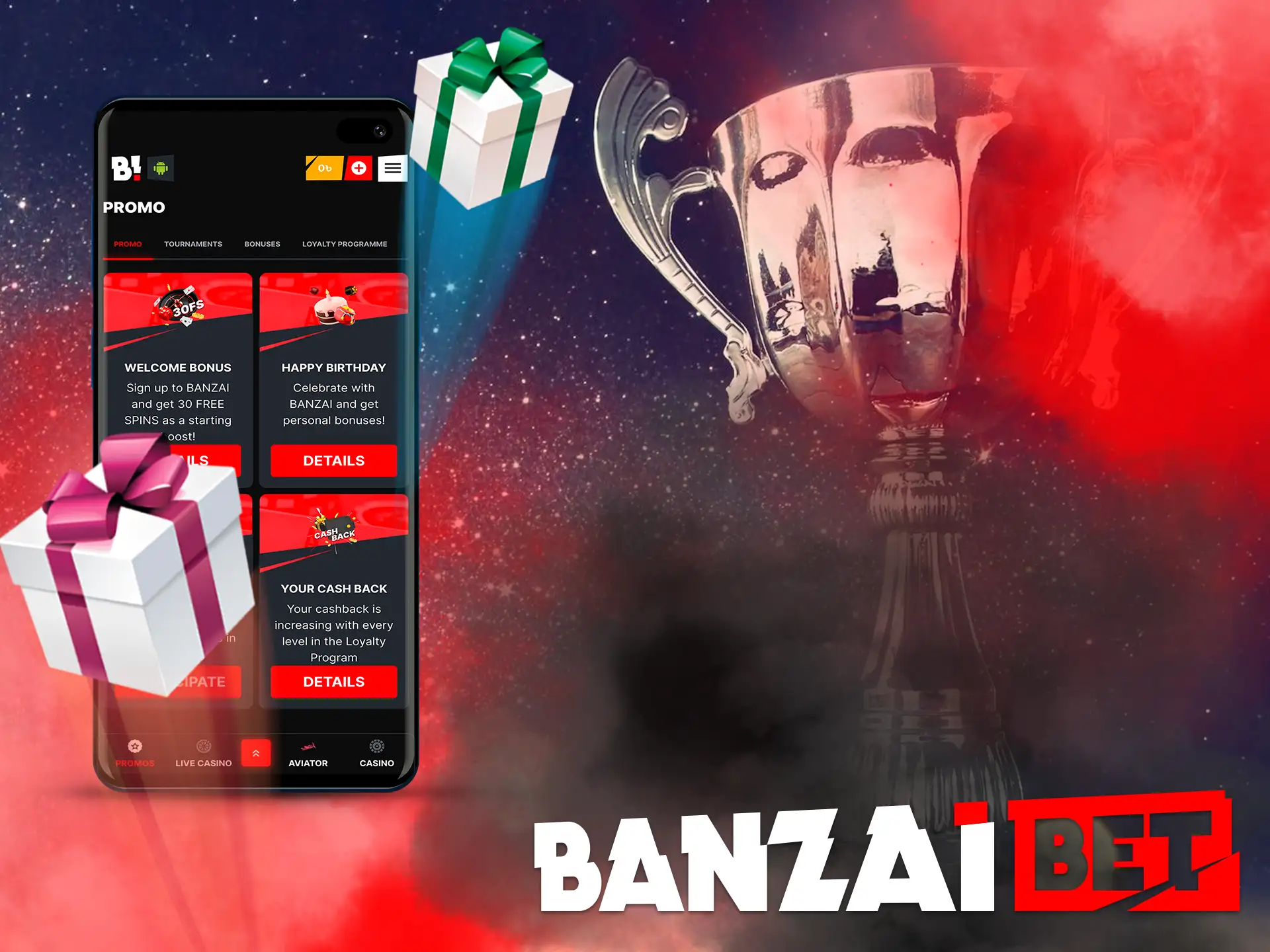 Receive special offers from Banzai App which will give you a new and pleasant interaction experience.