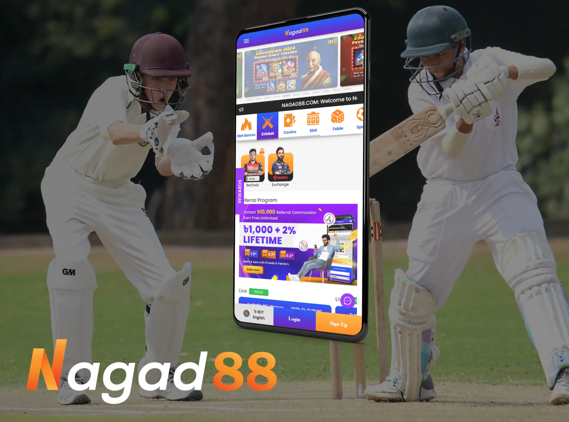 Start betting on cricket with Nagad88.