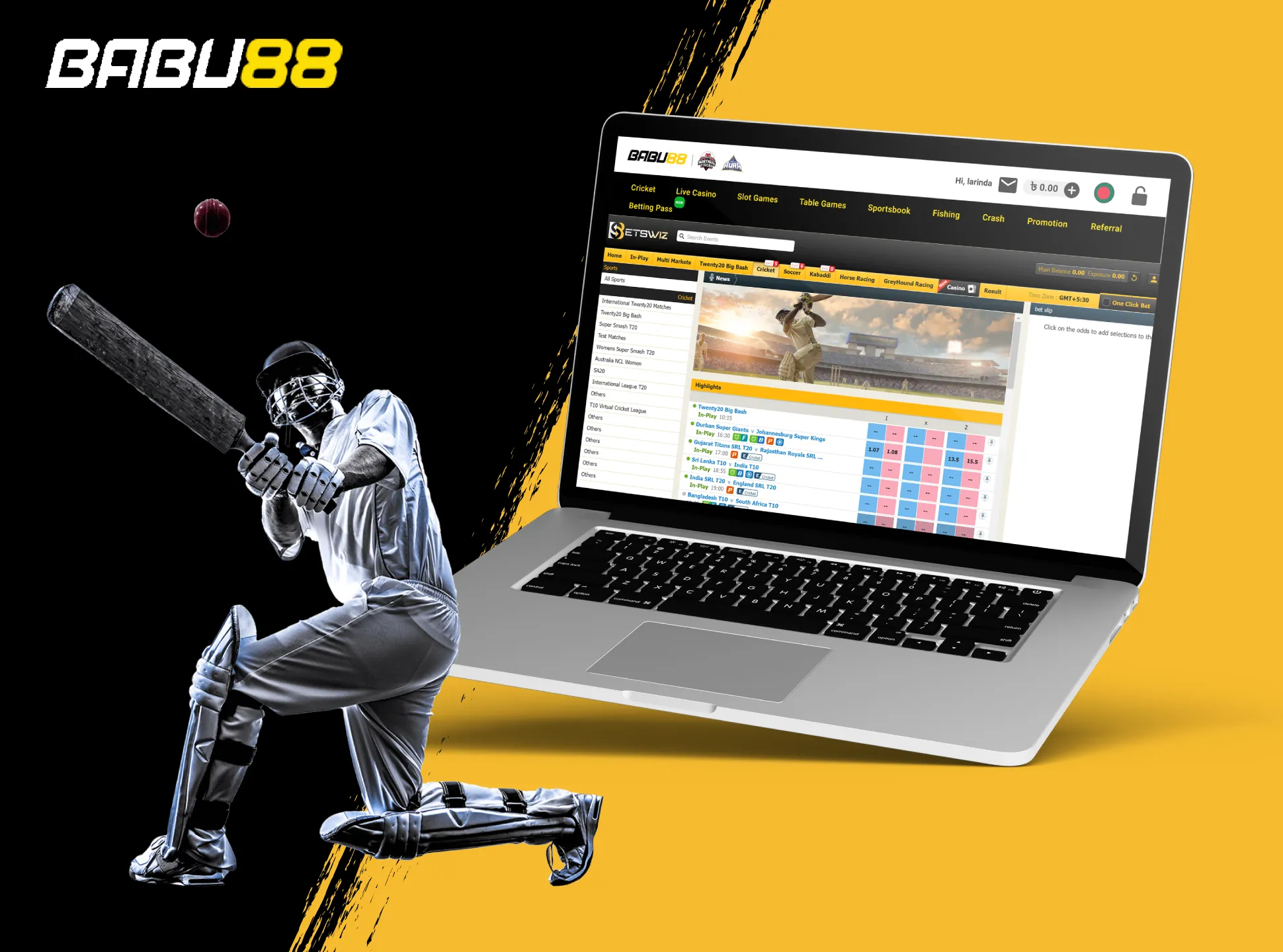 You can easilly bet on cricket matches in the Babu88 sportsbook.
