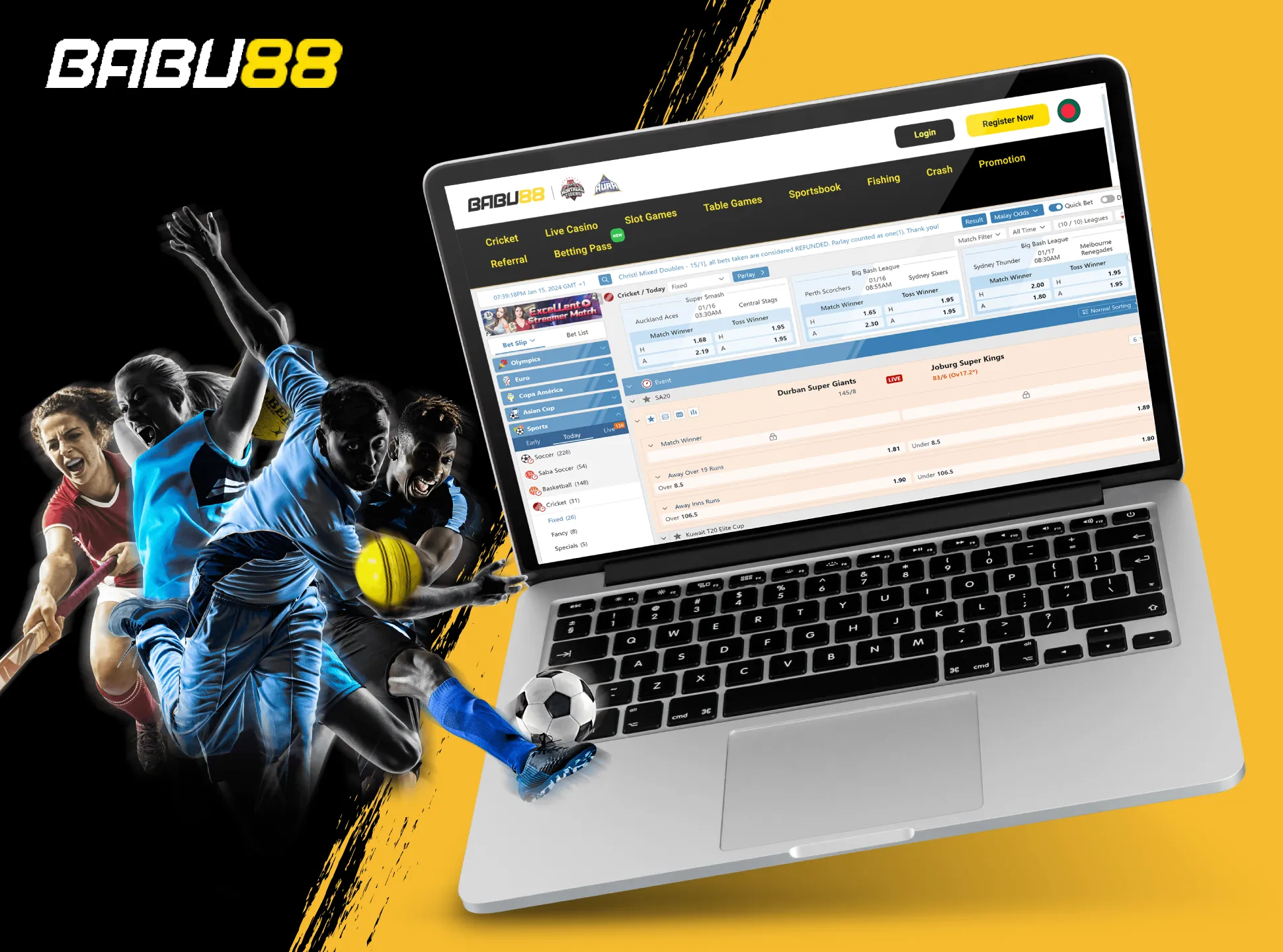 Babu88 has a great choice of events in various sports to bet on.