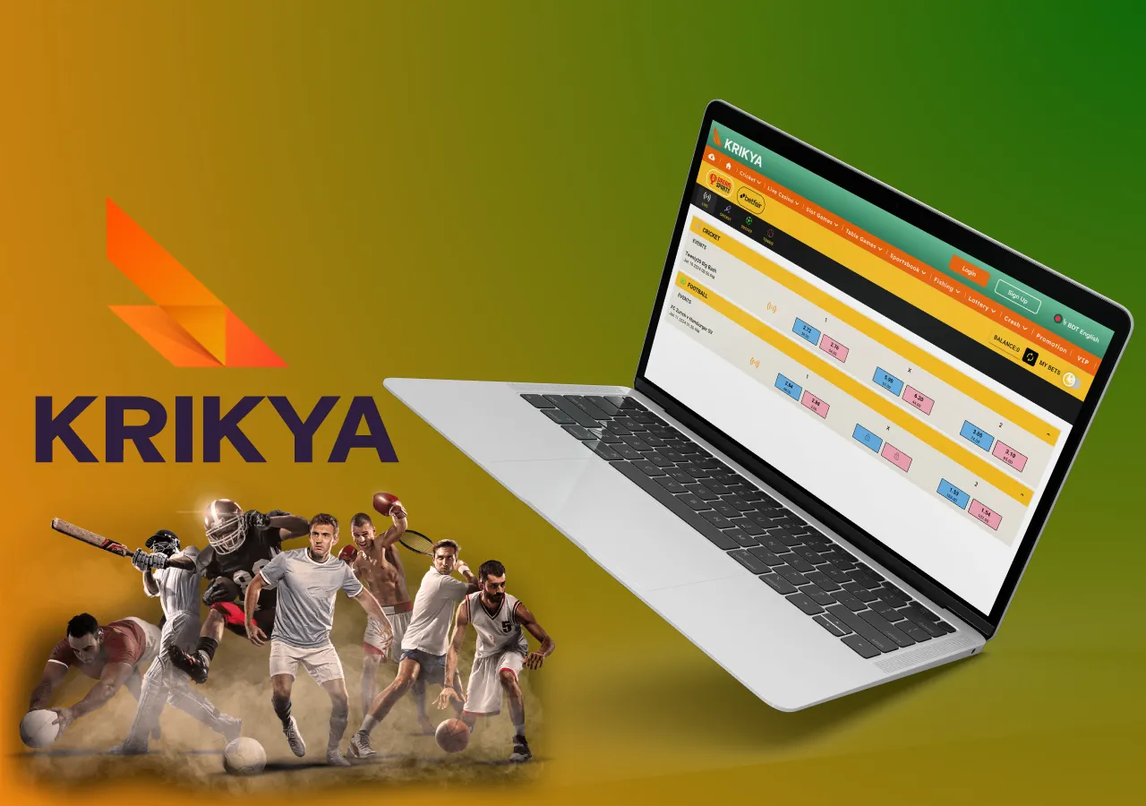 You can also bet on kabaddi, footbal, basketball and other sports on Krikya.