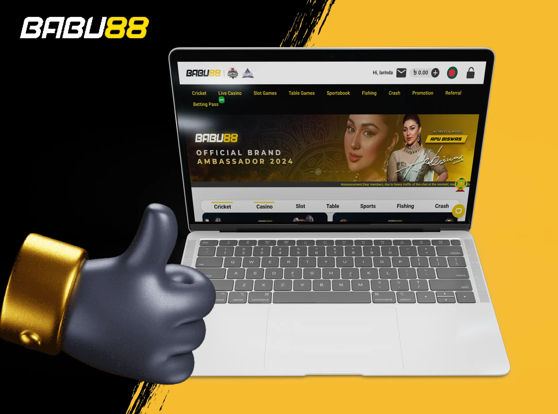 Sign up for Babu88 and download its app to place bets whenever you want.