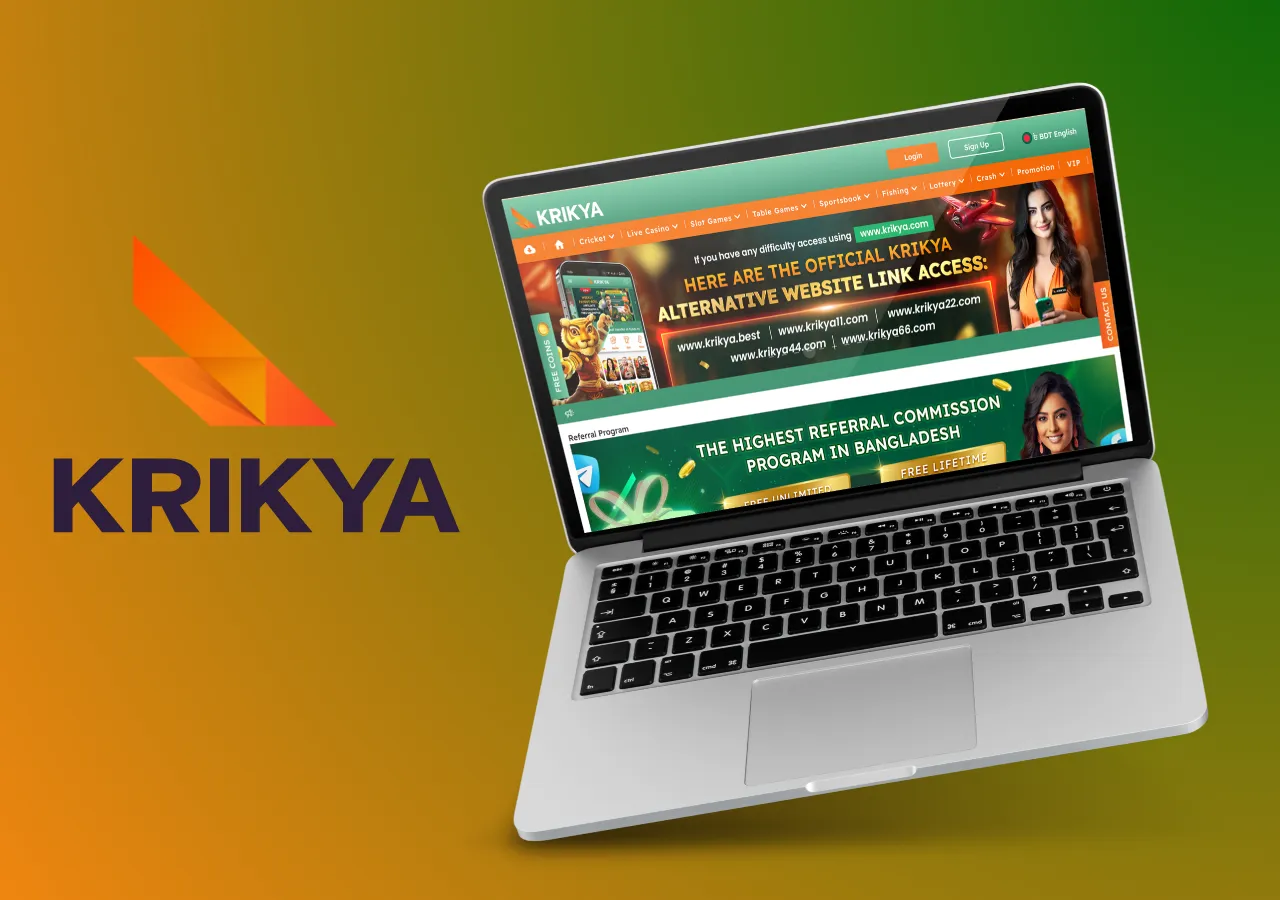 Opent the Krikya official site on your device.