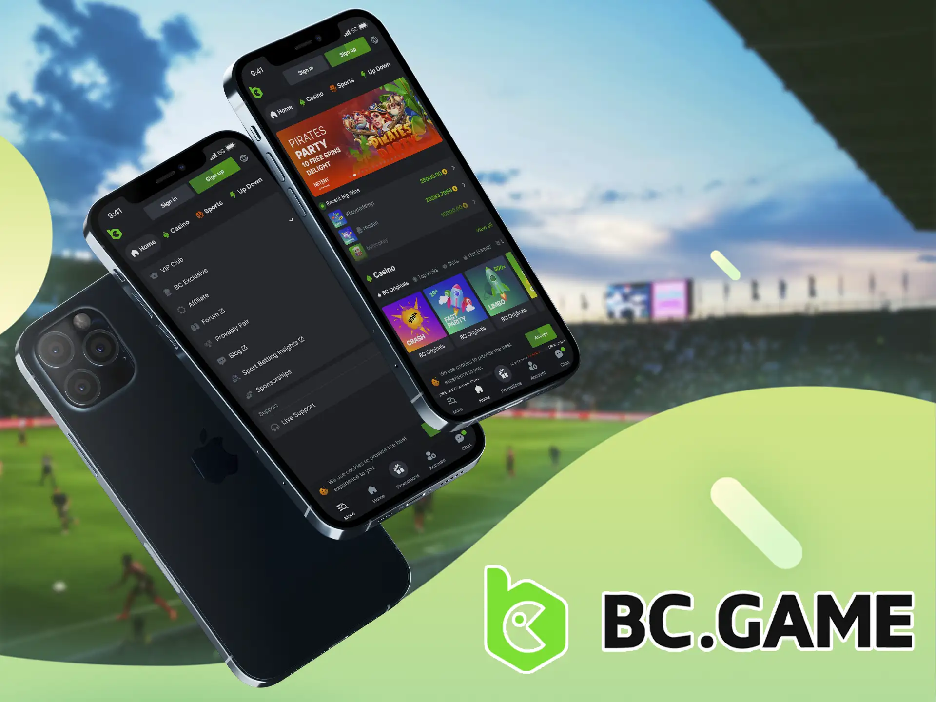 BC GAME values all its players, offers an innovative software solution for smartphones - where you can enjoy the game in any convenient place.