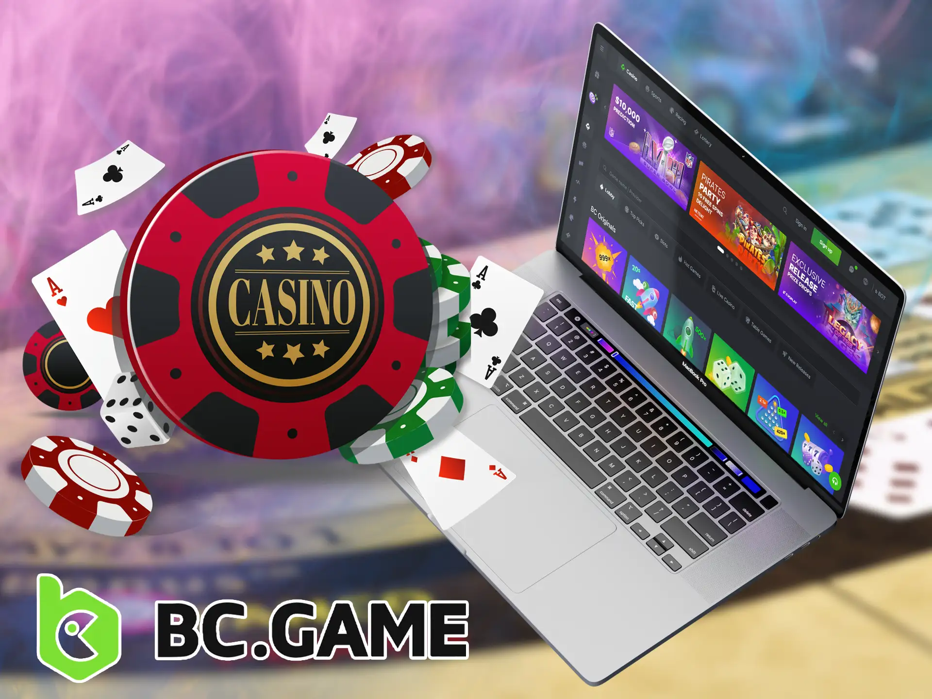 The fully licensed BC GAME platform invites players to try their luck at betting and casino.