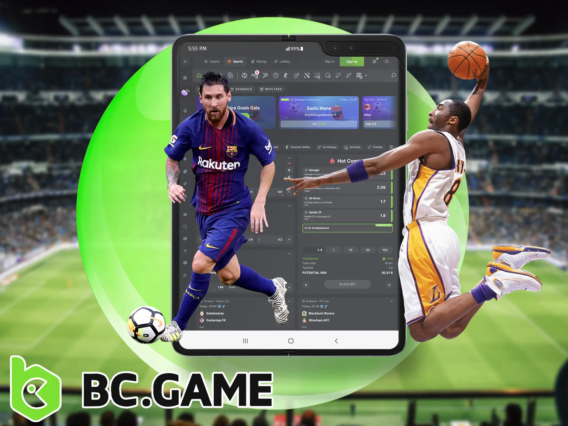 On the BC GAME platform you will find a lot of great sporting events that will not leave you indifferent.