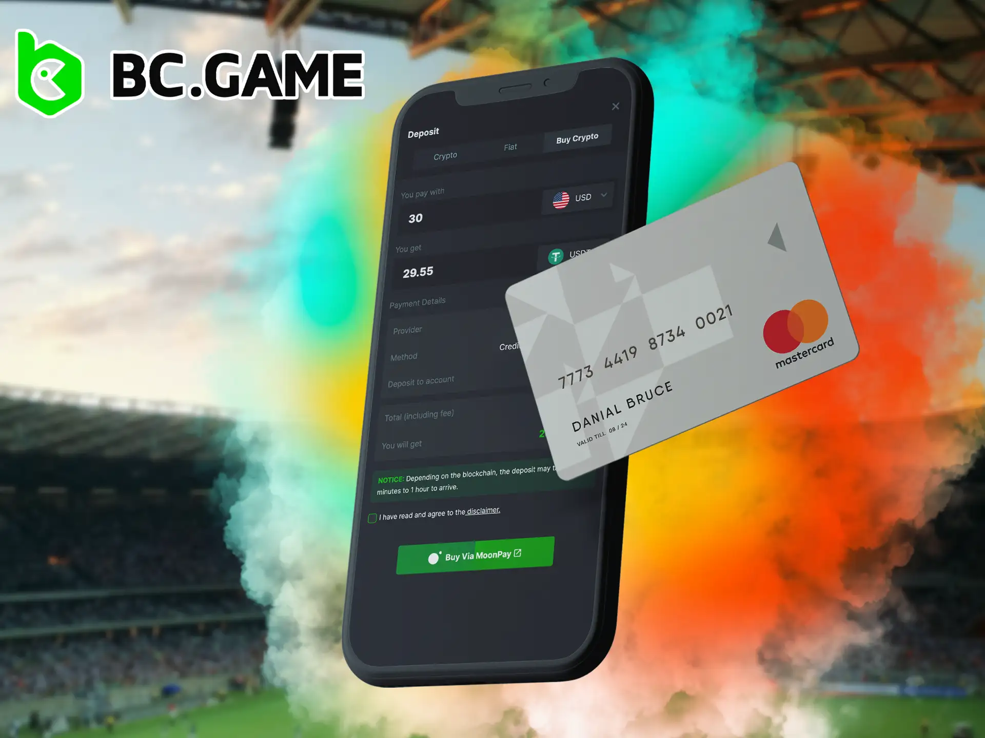 Thanks to the abundance of payment systems you can easily replenish your virtual account with a convenient system on site BC GAME.