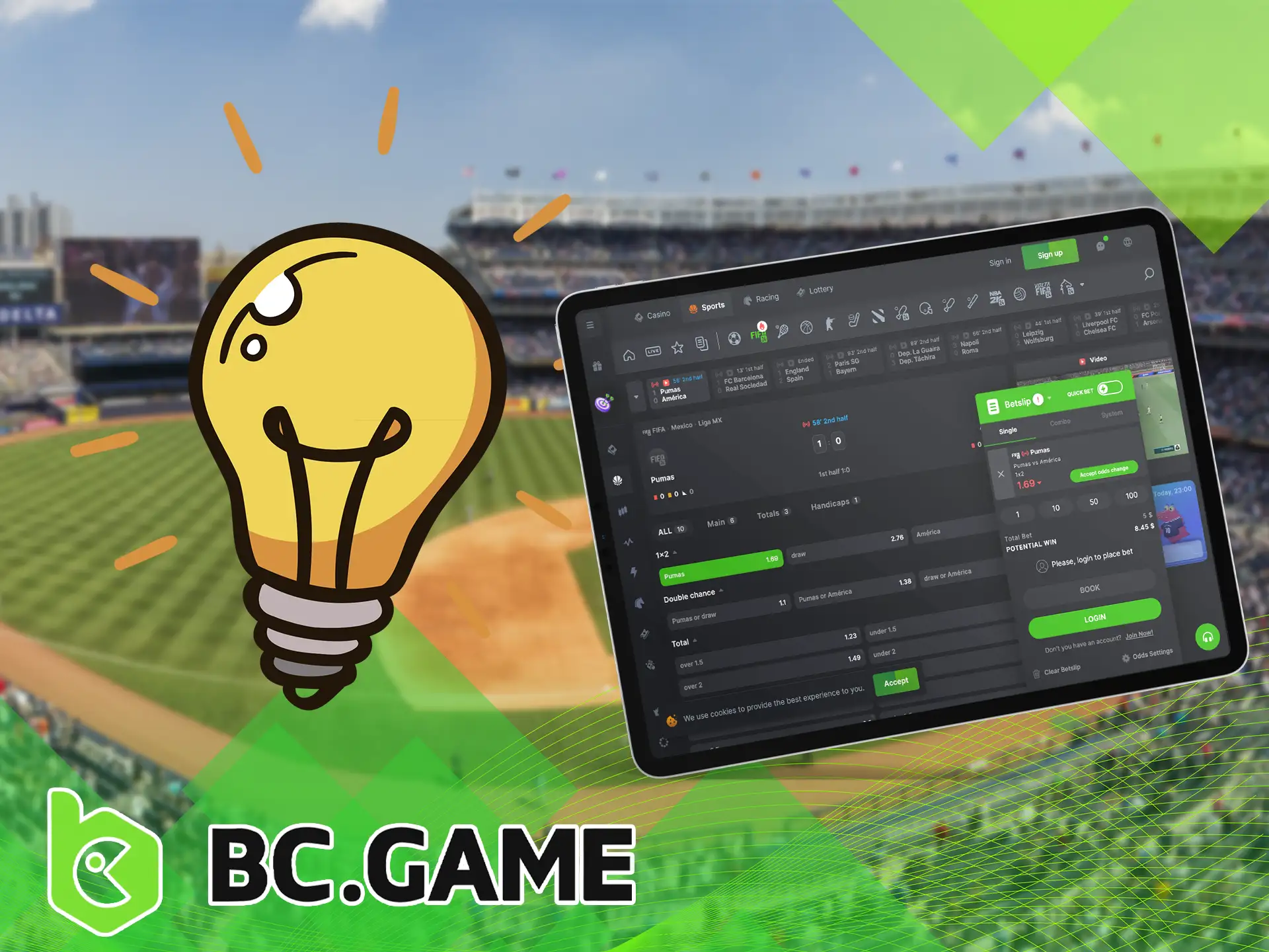 Dive into an abundance of betting types right on your laptop or smartphone, thanks to the BC GAME.