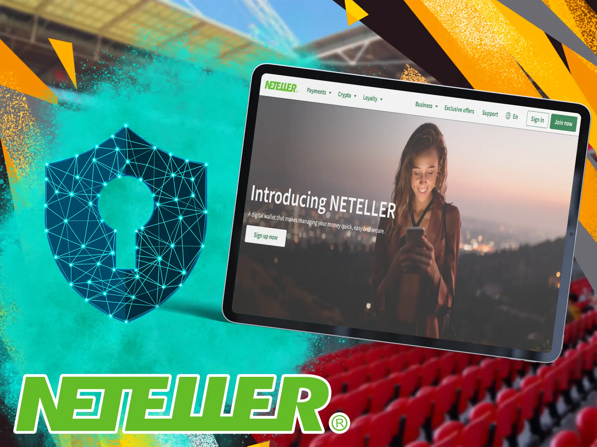 Neteller site is protected by ssl protocol, which minimizes information leaks that corresponds to security standards.