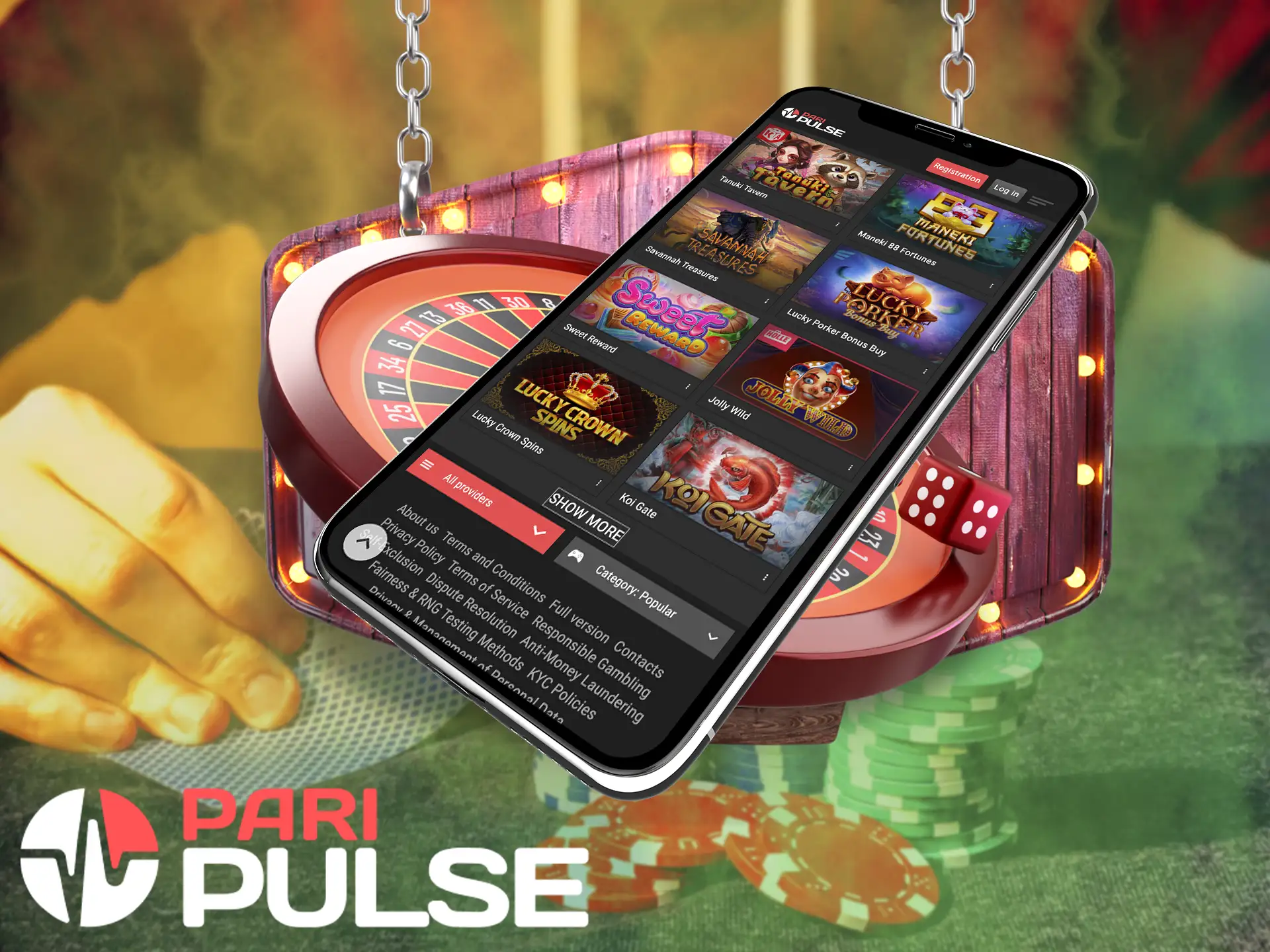 You will find only quality gambling entertainment only from proven suppliers in the app PariPulse.