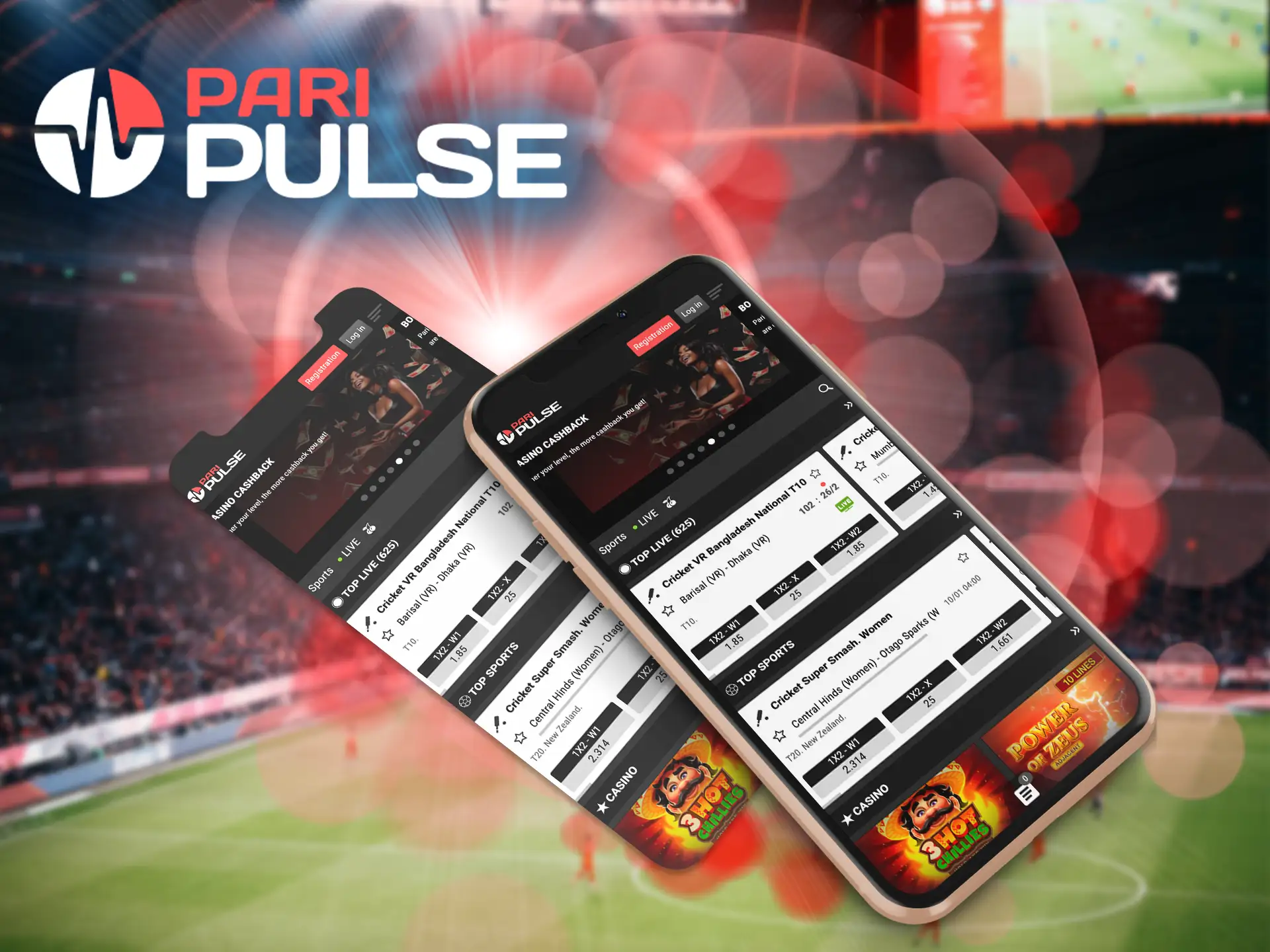 Get the official PariPulse software for conquering new heights in betting anywhere you want, right on your mobile device.
