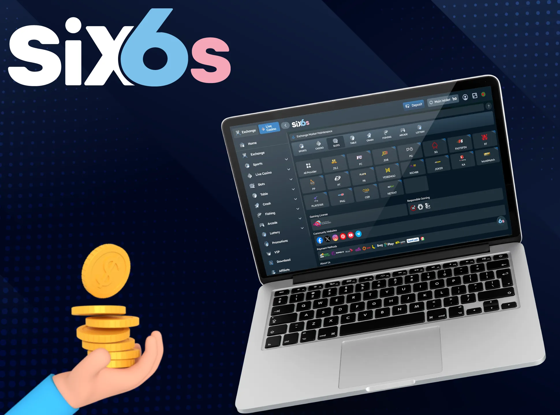 Place your bets with Six6s convenient and reliable platform.