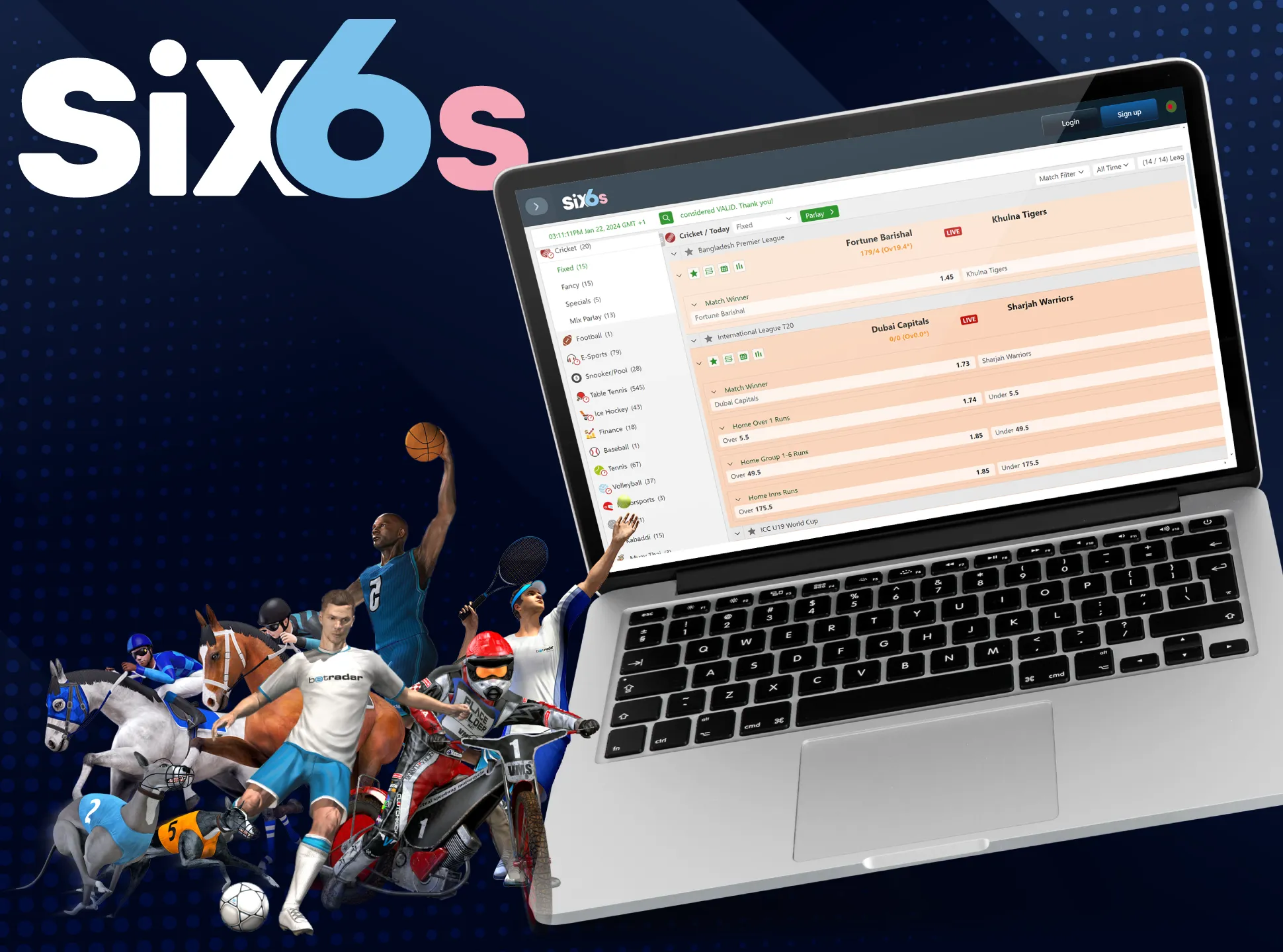 Six6s offers favorable odds for betting.