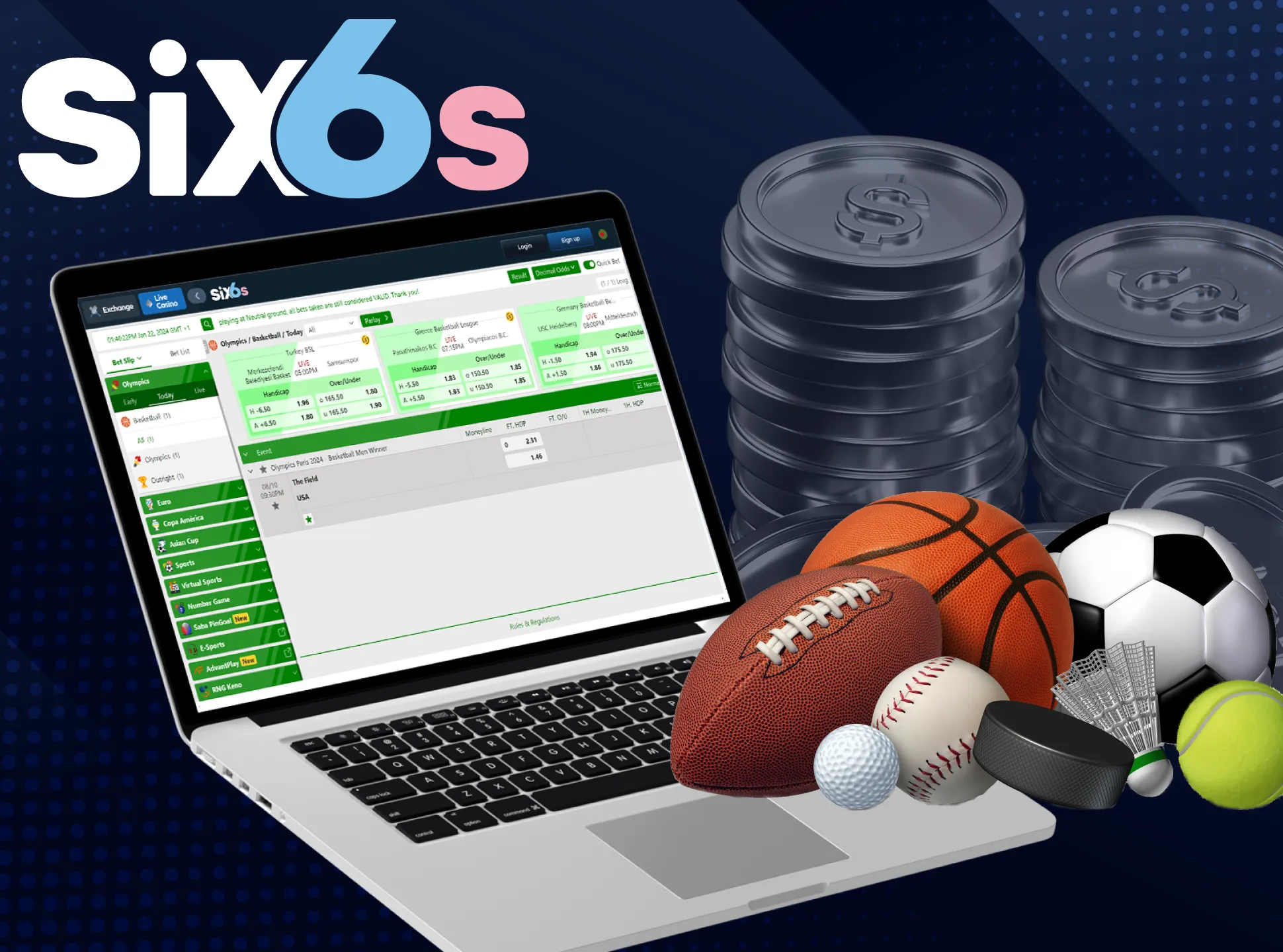 At Six6s, bet any of your favorite sports.