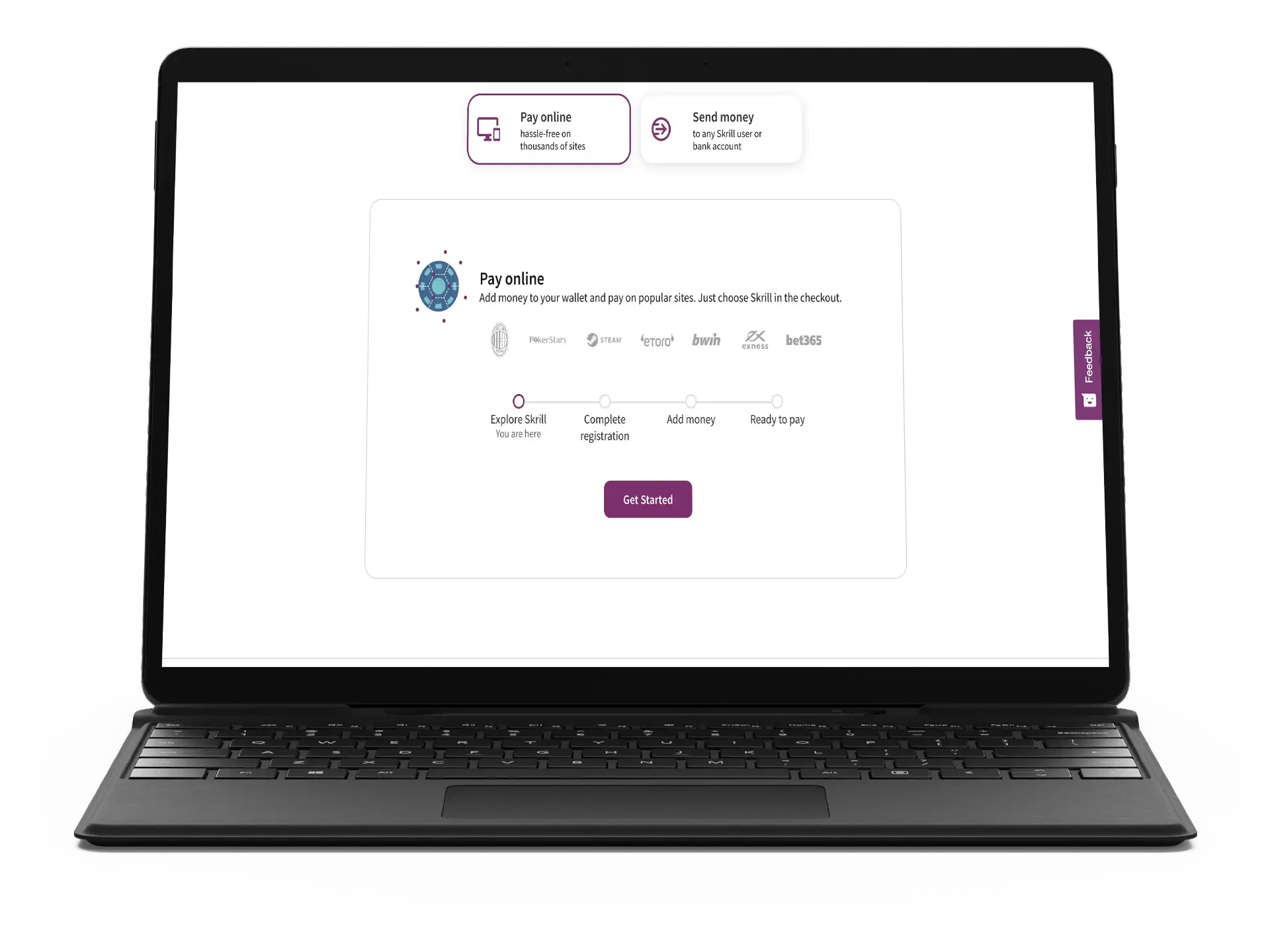 For your account to be fully functional you need to complete a simple identity verification procedure on the Skrill platform.