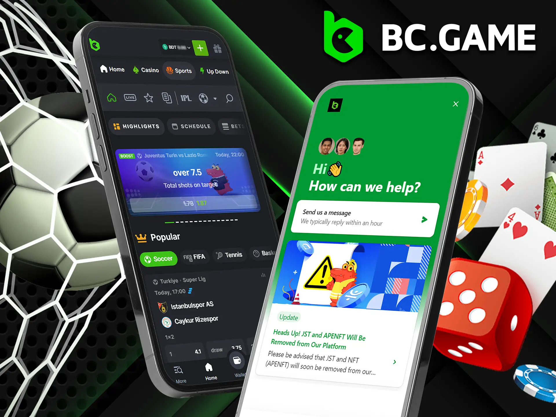 The BC GAME app is secure and guarantees your privacy.