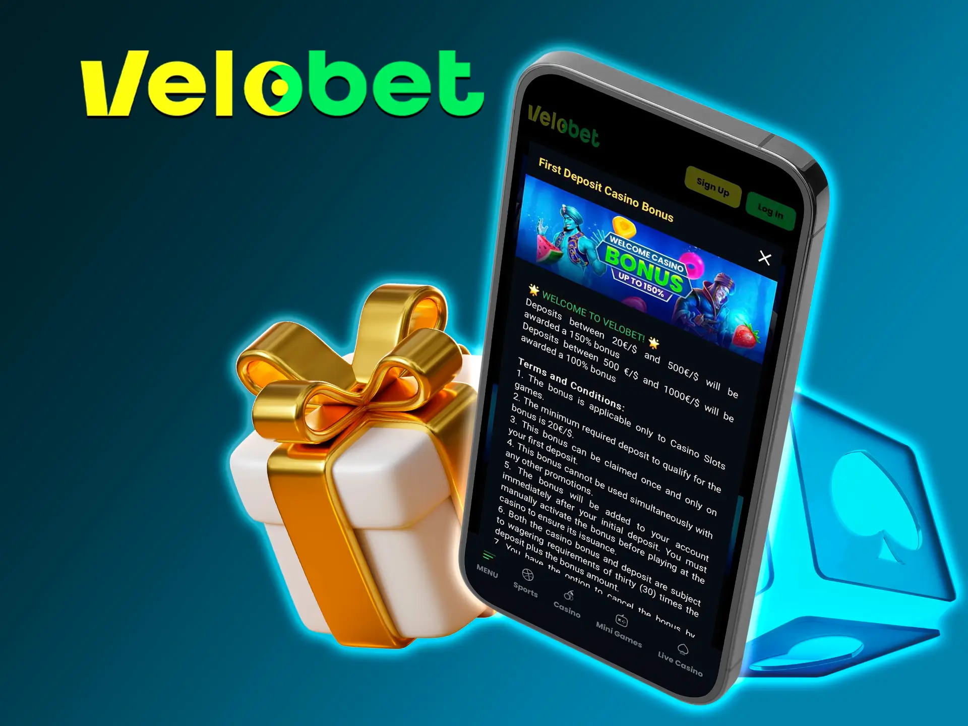 Use the bonus from Velobet Casino to big up your first deposit.