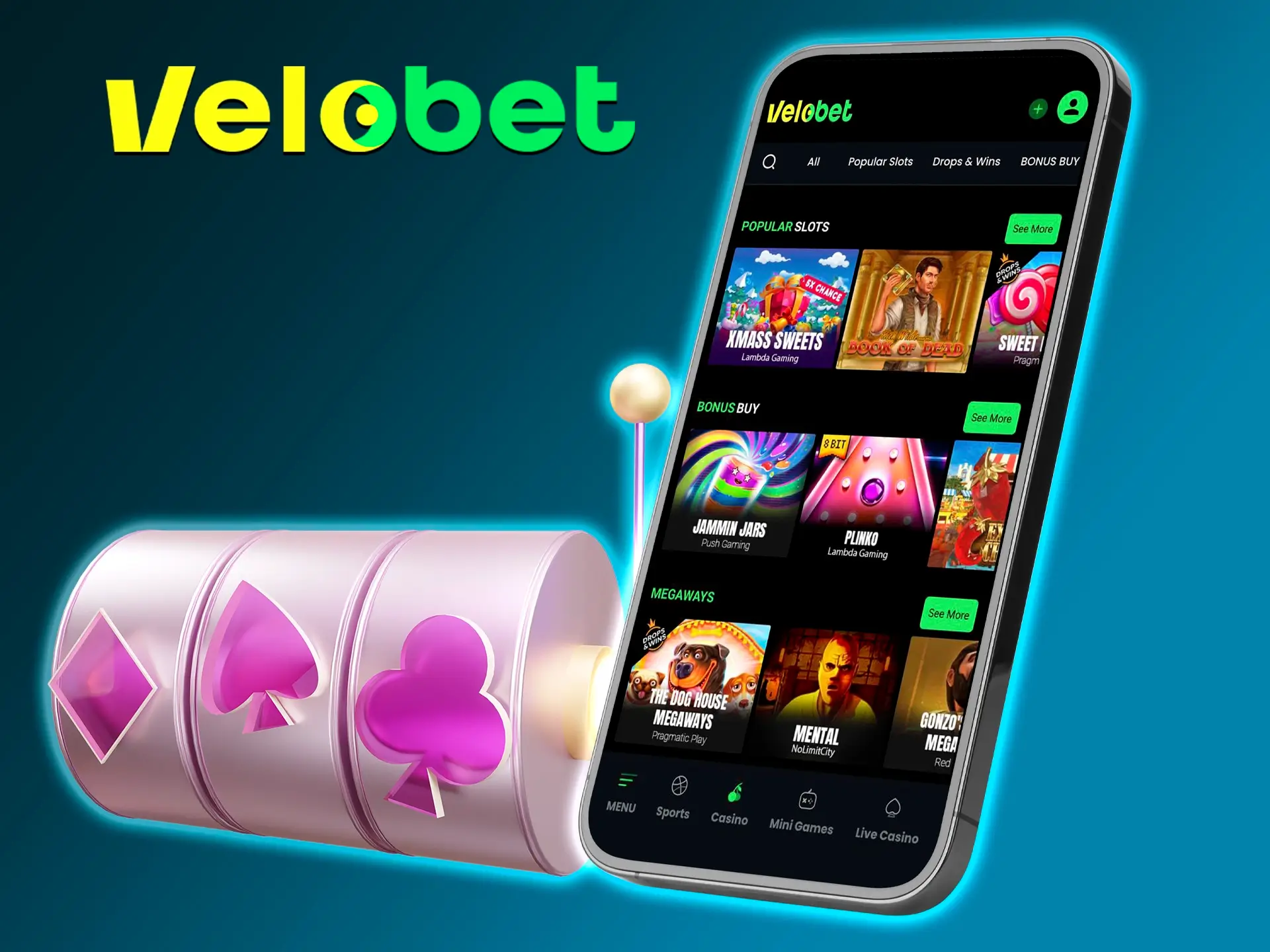 Try your luck when playing the best slots from Velobet Casino.