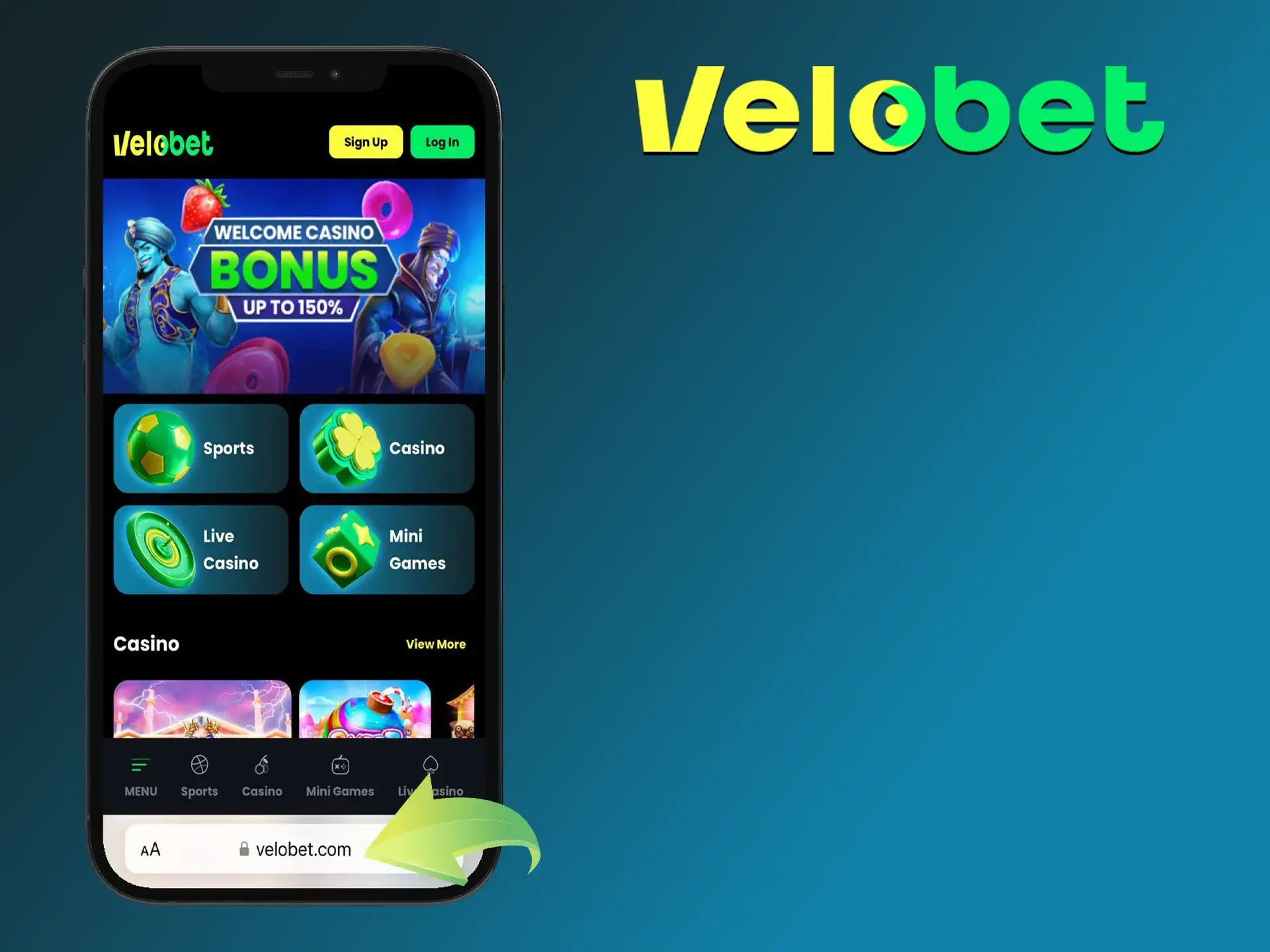 Start your journey into the world of gambling by visiting the Velobet Casino site.