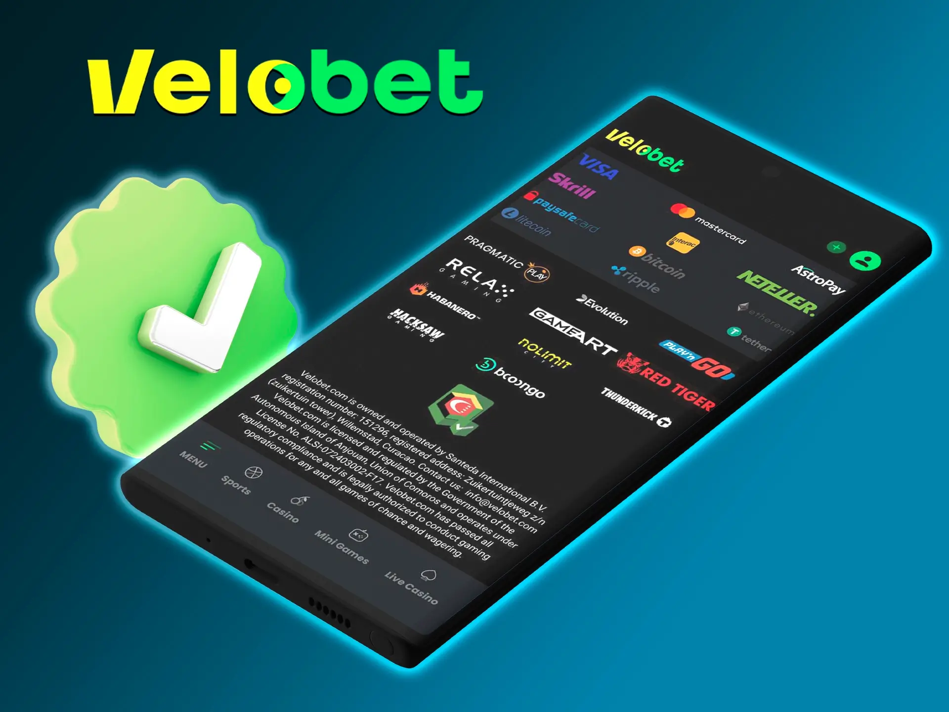 Use the Velobet app, which is regularly updated and provides its customers with a high level of protection.