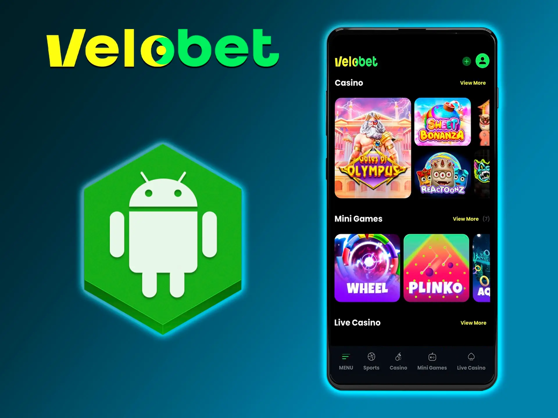 The Velobet app for Android launches perfectly and shows great performance on any device.